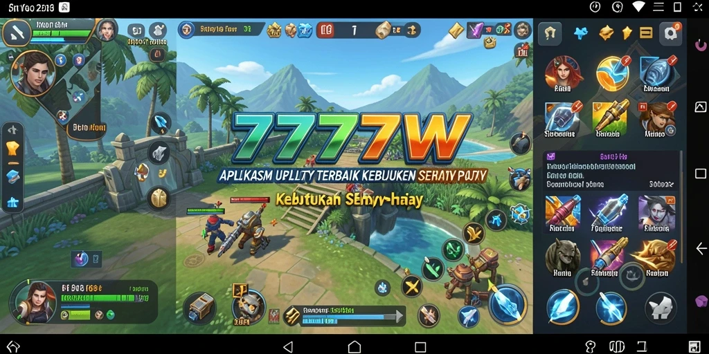 Tampilan antarmuka yang ramah pengguna di 7777W.