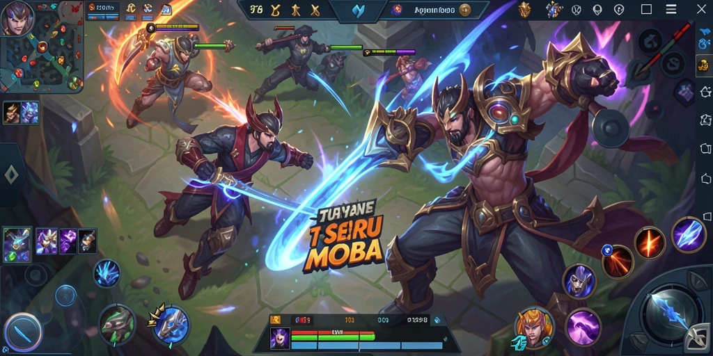Gameplay seru di dunia MOBA dengan karakter unik.