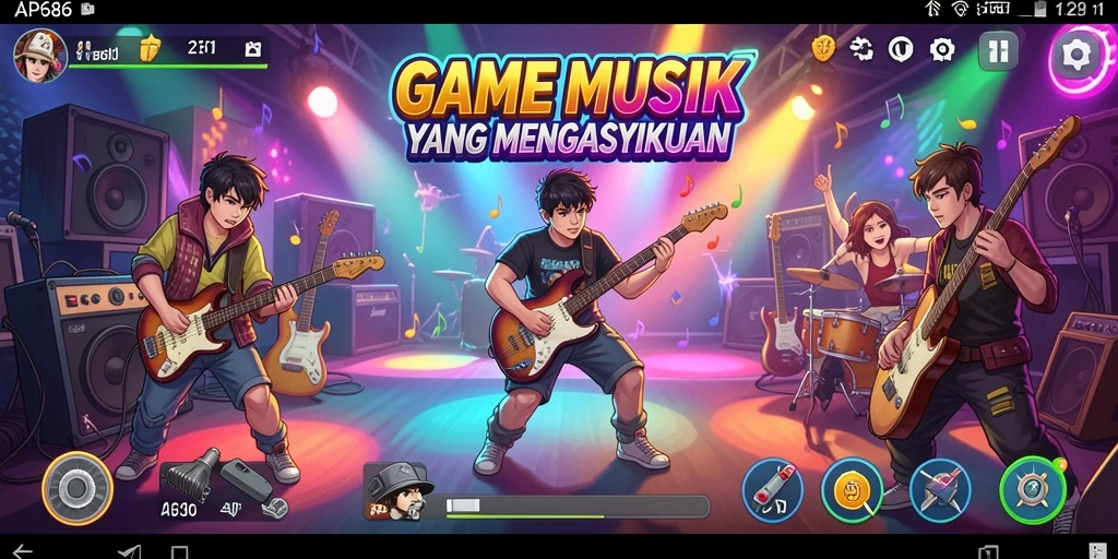 Tampilan gameplay yang menarik dari AP686 dalam menikmati musik.