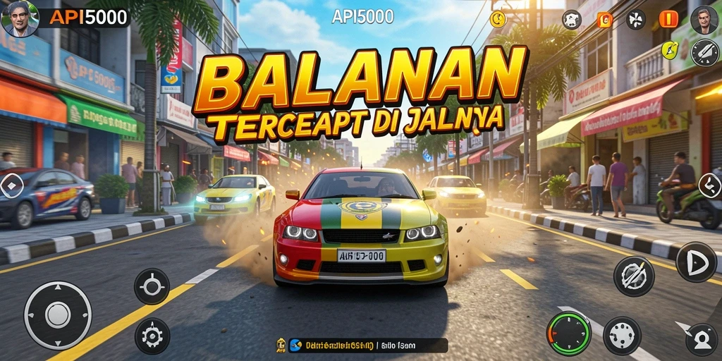 Tangkapan layar gameplay API5000 yang menampilkan aksi balap yang mendebarkan.