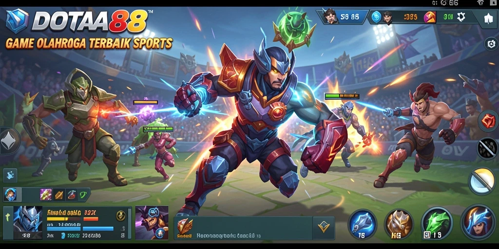 Screenshot DOTA88 menunjukkan gameplay seru dalam pertandingan olahraga.