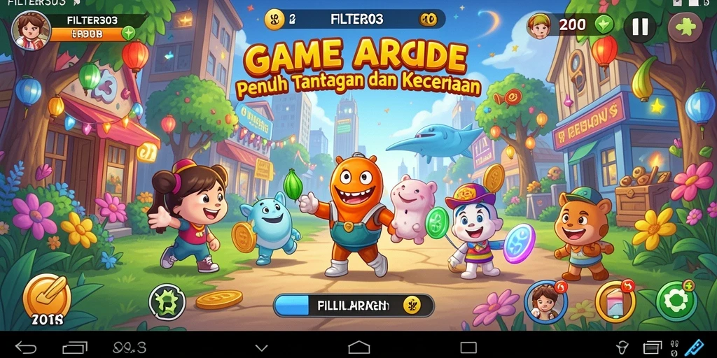 Tampilan gameplay FILTER303 yang penuh aksi dan keseruan.