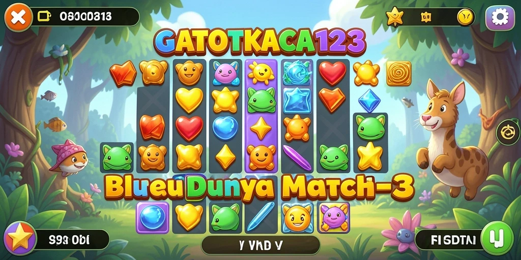 Tampilan gameplay seru GATOTKACA123 yang penuh warna.
