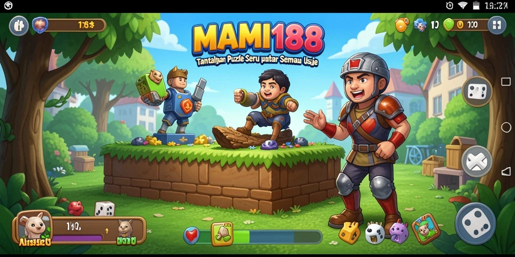 Gambaran visual seru dari gameplay Puzzle di MAMI188.