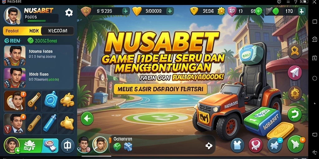 Tampilan gameplay NUSABET yang menarik dan interaktif.