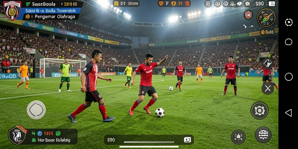 Tampilan aksi pertandingan realistik dalam S80 yang mengasyikkan.