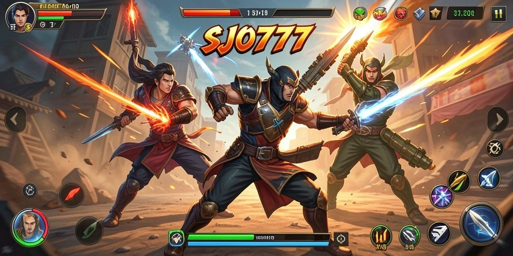 Tampilan dinamis gameplay SJO777 yang penuh aksi.