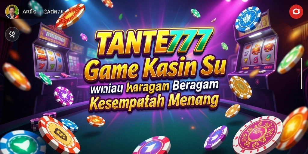 Screenshot menunjukkan gameplay TANTE777 yang penuh warna dan mendebarkan.