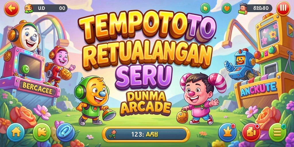 Tangkapan layar gameplay TEMPOTOTO yang menampilkan aksi seru dalam permainan arcade.