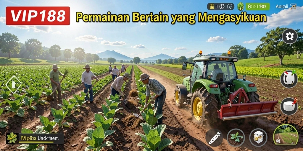 Screenshot gameplay <strong>VIP188</strong> menampilkan keindahan ladang yang subur.