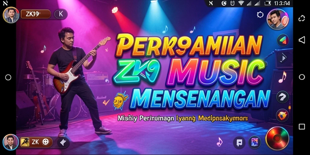 Screenshot gameplay ZK9 menampilkan serunya bermain musik.